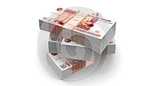 Rubles Bills Packs (with clipping path) photo