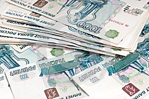 Rubles - russian money background photo