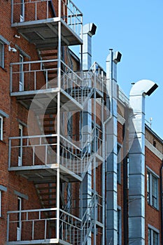 Ruby along the facade of the building