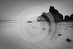 Ruby Beach in Olympic National Park with fog