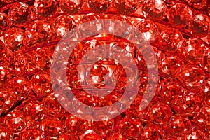 Ruby crystal pattern from a Chandelier