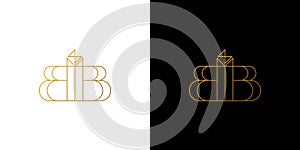 Ruby logo design with initial BB is modern and luxurious