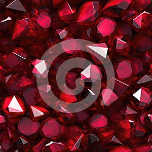 Ruby Macro Beautiful Texture Tile Seamless Background. Generative AI