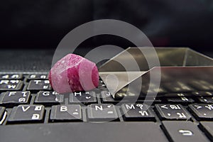 Ruby Is red gem Beautiful by nature For making expensive