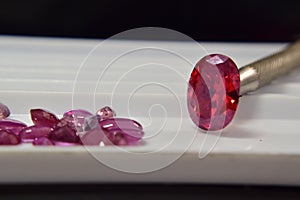 Ruby Is red gem Beautiful by nature For making expensive