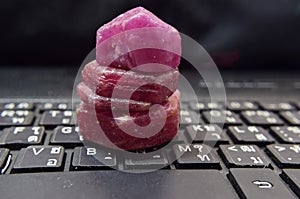 Ruby Is red gem Beautiful by nature For making expensive