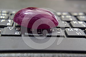 Ruby Is red gem Beautiful by nature For making expensive