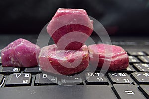 Ruby Is red gem Beautiful by nature For making expensive