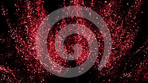 Ruby red glitter Sparkle Particle Explosion Background Texture Slow Motion alpha