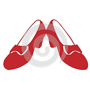 Ruby red slippers Hand drawn, Vector, Eps, Logo, Icon, crafteroks, silhouette Illustration for different uses