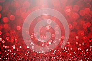 Ruby red Valentine&#s Day or Christmas glitter sparkle background