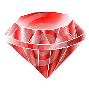 Ruby or Rodolite gemstone. Original element for design. photo
