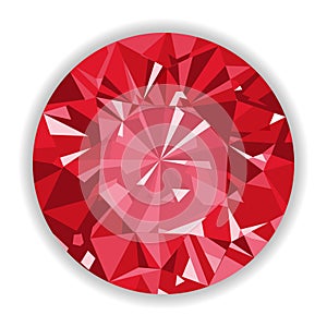 Ruby or Rodolite gemstone with shape. photo