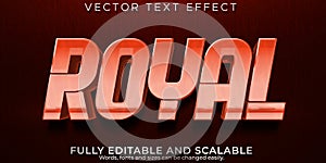 Ruby royal text effect, editable shiny and rich text style