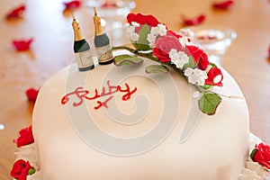 Ruby Wedding Anniversary Cake