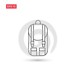 Rucksack backpack icon vector design isolated 2