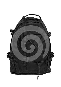 Rucksack isolated on white background. Military backpack isolated on white. Travel bag