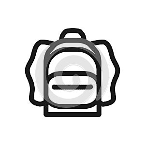 rucksack. Knapsack. Schoolbag. Sack icon. rucksack line icon