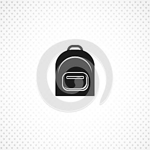 Rucksack. Knapsack. Schoolbag. Sack isolated solid icon on white background