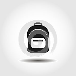 Rucksack. Knapsack. Schoolbag. Sack vector icon. backpack design element