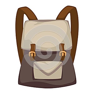 Rucksack for travelers or school kids, model of satchel