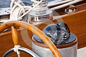 Rudder and compass