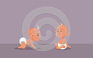 Rude Baby Making Impolite Gesture Vector Cartoon Illustration