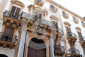 rudini palace in palermo in sicily (italy)