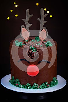 Rudolf reindeer cake for Christmas
