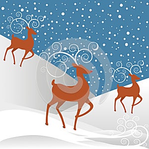 Rudolph Reindeer Christmas Background photo