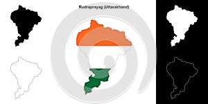 Rudraprayag outline map photo