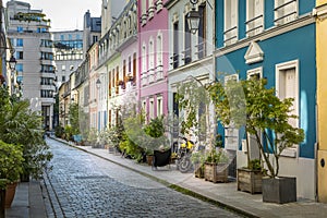 Rue Cremieux in the 12th Arrondissement is one of the prettiest residential streets in Paris photo