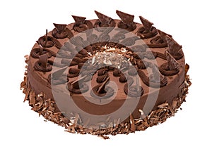 Ruffle decorated Chocolate torte - cake