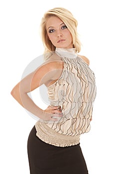 Ruffle top side serious