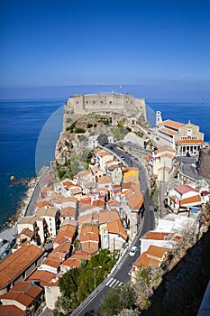 The Ruffo Castle in Scilla, Calabria, Italy.