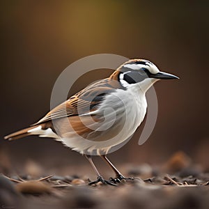 Rufous-throated Bunting, Emberiza rufescens. generative ai