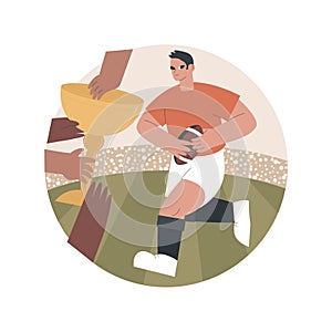 Rugby abstract concept vector illustration