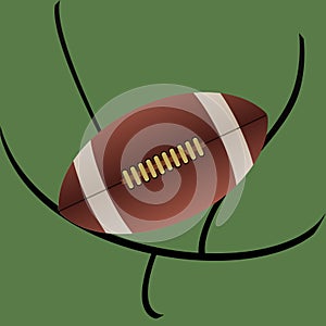 Rugby american football and abstract goal background