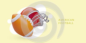 Rugby, American football. Color concept with goalkeeper accessories