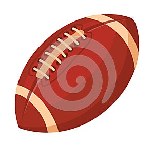 Rugby ball. American football games, vector Illustration