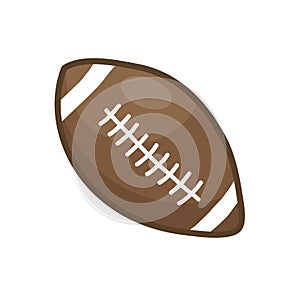 Rugby ball or American football isolated illustration