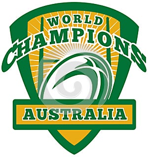 Rugby ball Australia World Champions