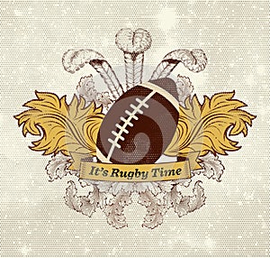 Rugby ball banner