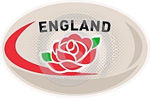 Rugby Ball England English Rose