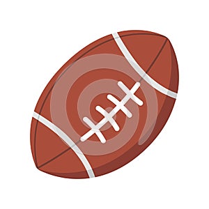 rugby ball icon flat design vector illustration isolated