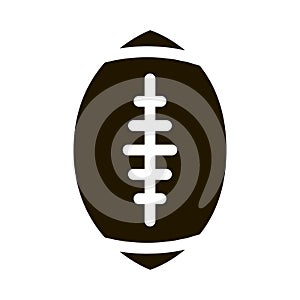 Rugby Ball Icon Vector Glyph Illustration