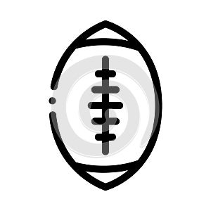 Rugby Ball Icon Vector Outline Illustration