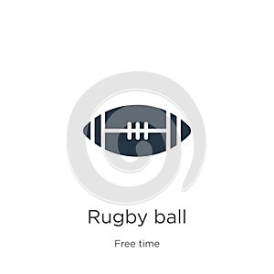 Rugby ball icon vector. Trendy flat rugby ball icon from free time collection isolated on white background. Vector illustration