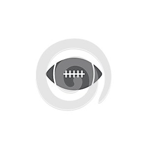 Rugby ball vector icon concept, isolated on white background