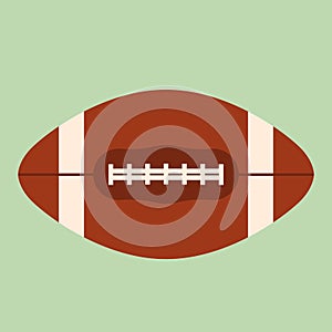 Rugby ball , vector illustration, flat